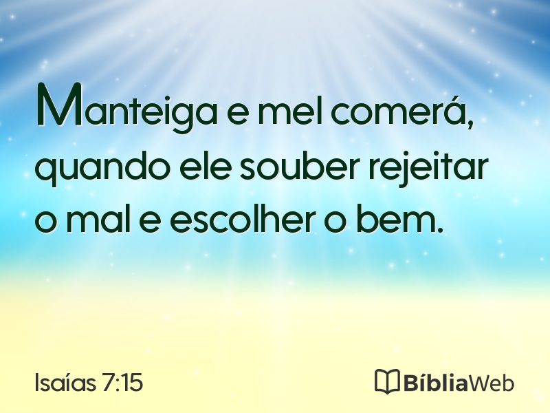 Isaías 7:15 em imagem para compartilhar