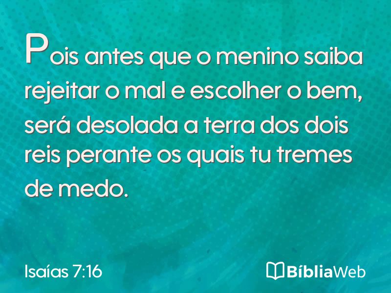 Isaías 7:16 em imagem para compartilhar