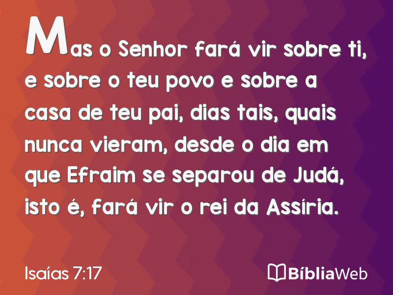 Isaías 7:17 em imagem para compartilhar