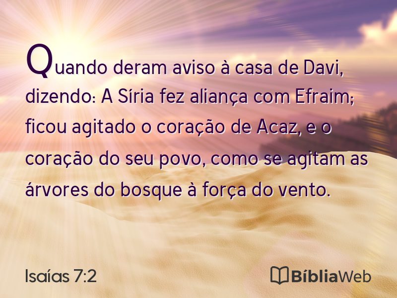 Isaías 7:2 em imagem para compartilhar