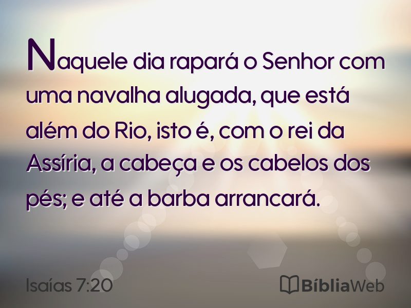 Isaías 7:20 em imagem para compartilhar