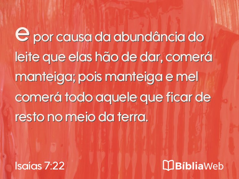 Isaías 7:22 em imagem para compartilhar