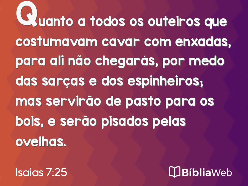 Isaías 7:25 em imagem para compartilhar