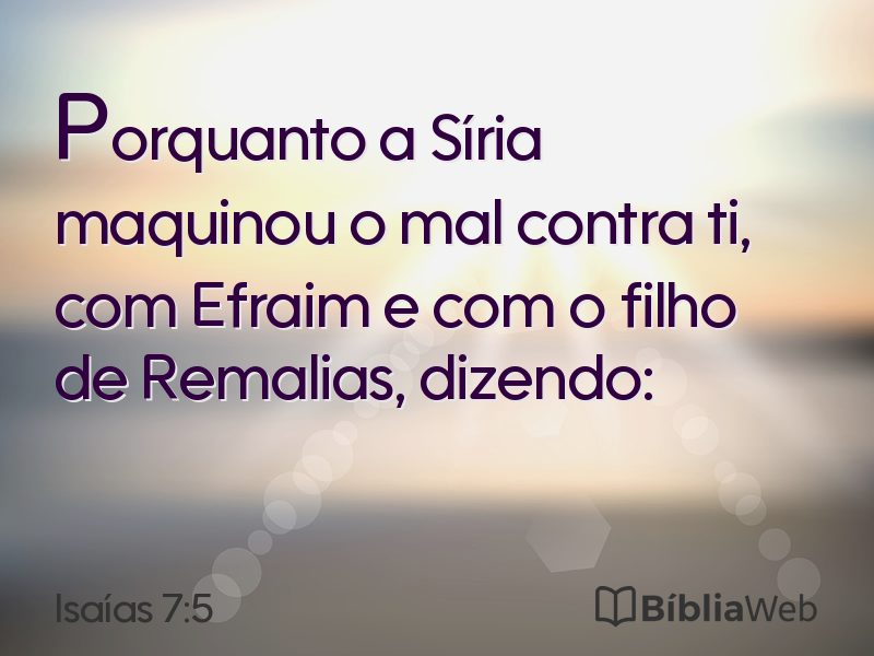 Isaías 7:5 em imagem para compartilhar