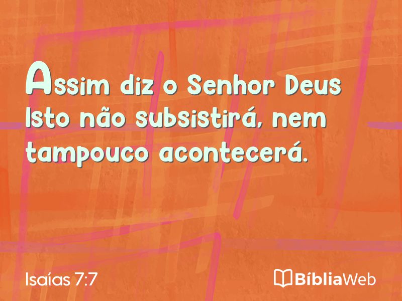 Isaías 7:7 em imagem para compartilhar