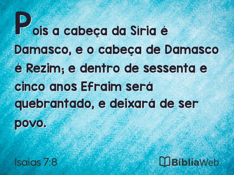 Isaías 7:8 em imagem para compartilhar