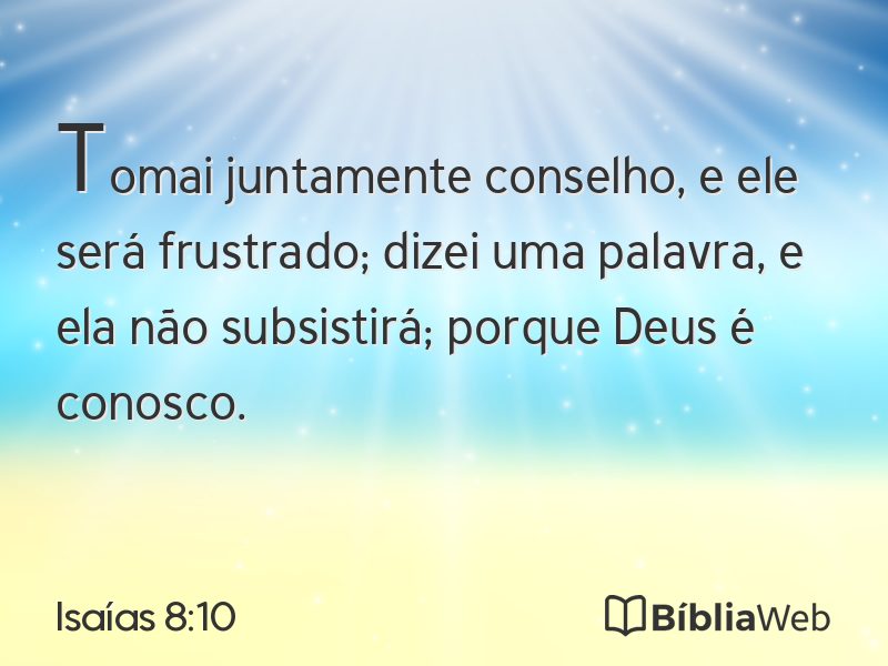 Isaías 8:10 em imagem para compartilhar