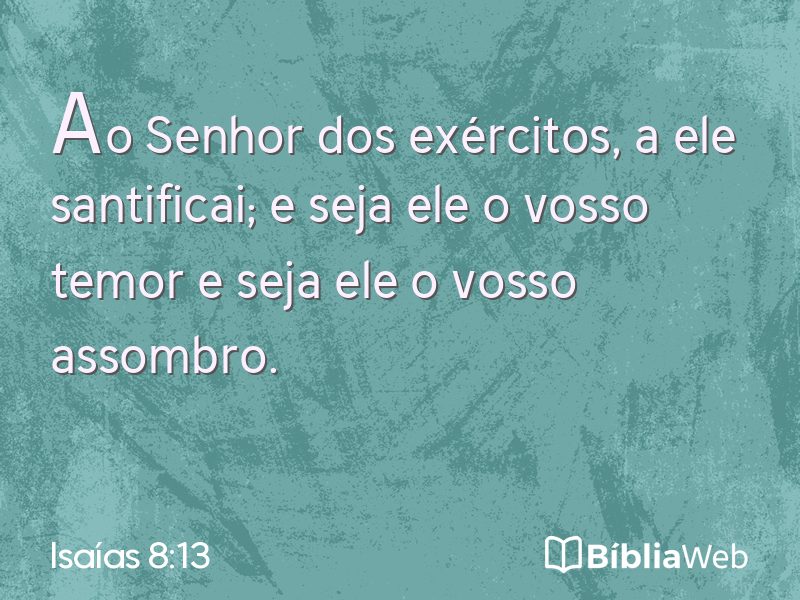 Isaías 8:13 em imagem para compartilhar