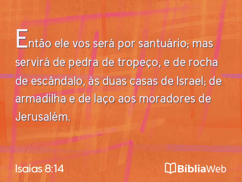 Isaías 8:14 em imagem para compartilhar
