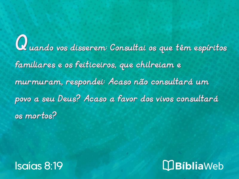 Isaías 8:19 em imagem para compartilhar
