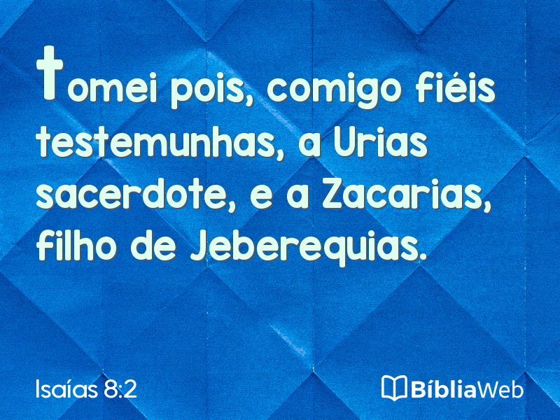 Isaías 8:2 em imagem para compartilhar