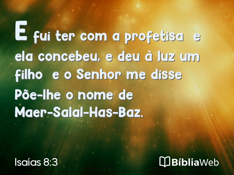 Isaías 8:3 em imagem para compartilhar