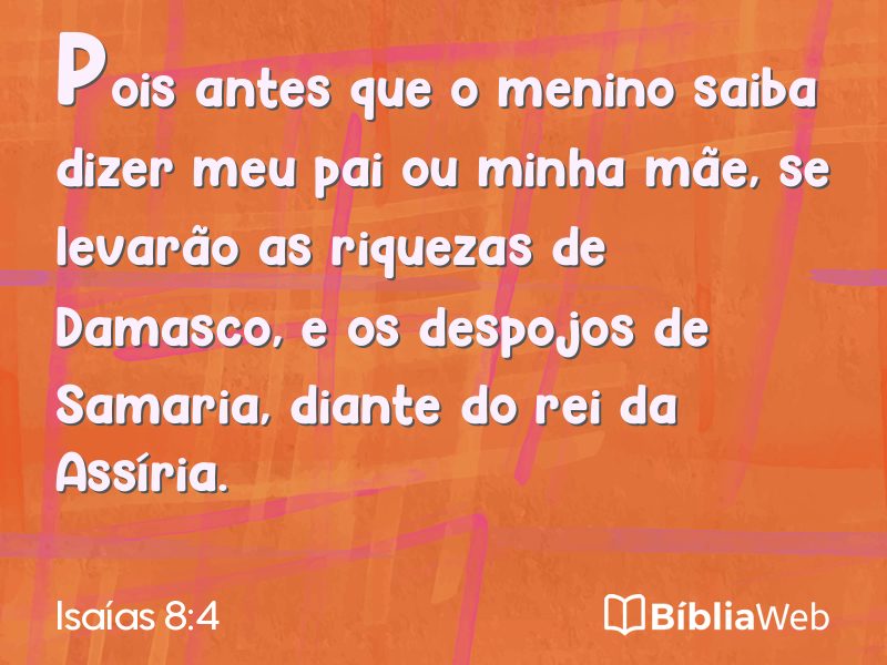 Isaías 8:4 em imagem para compartilhar