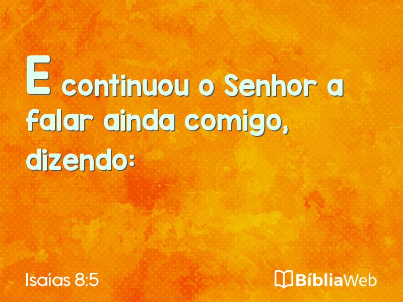 Isaías 8:5 em imagem para compartilhar
