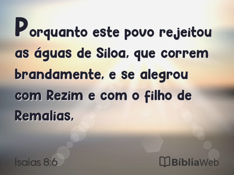 Isaías 8:6 em imagem para compartilhar