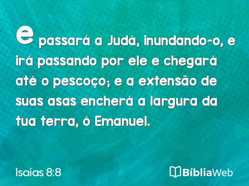 Isaías 8:8 em imagem para compartilhar