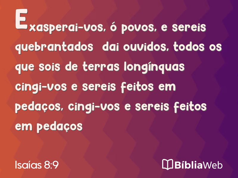 Isaías 8:9 em imagem para compartilhar