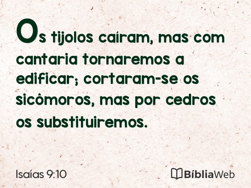 Isaías 9:10 em imagem para compartilhar