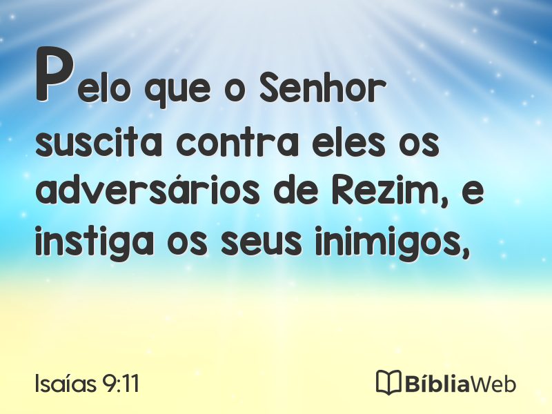 Isaías 9:11 em imagem para compartilhar