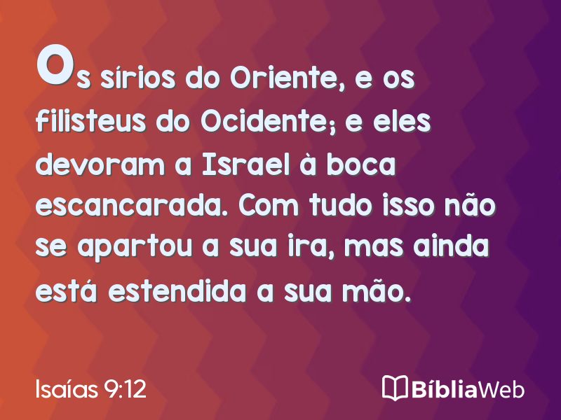 Isaías 9:12 em imagem para compartilhar