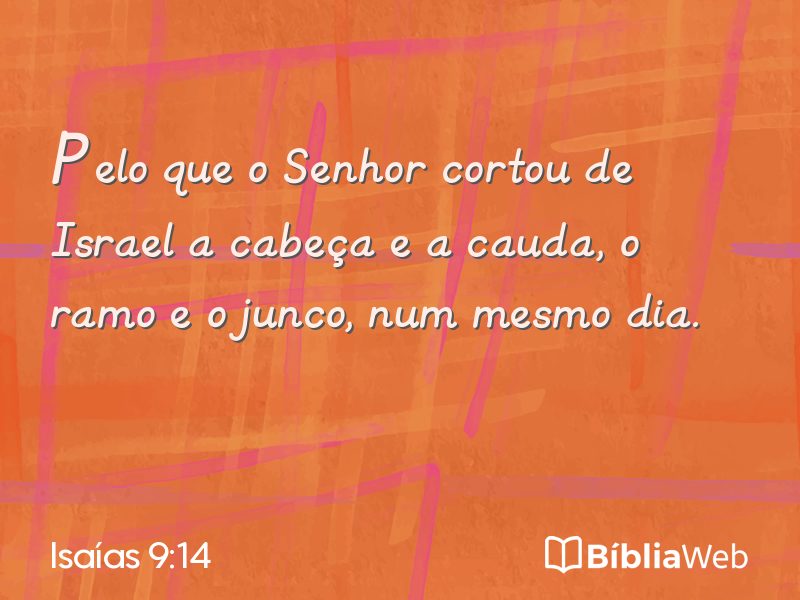 Isaías 9:14 em imagem para compartilhar