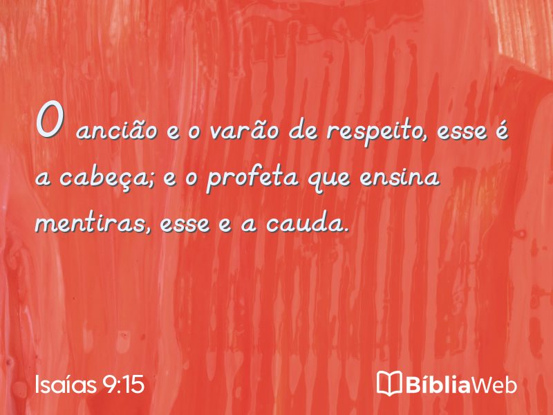 Isaías 9:15 em imagem para compartilhar