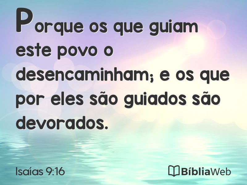 Isaías 9:16 em imagem para compartilhar