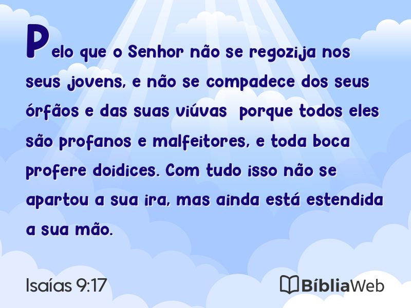 Isaías 9:17 em imagem para compartilhar