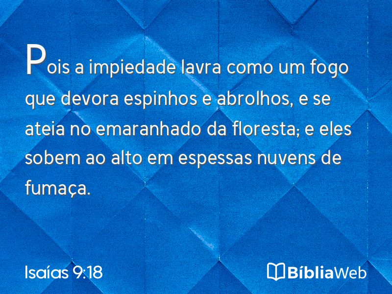 Isaías 9:18 em imagem para compartilhar