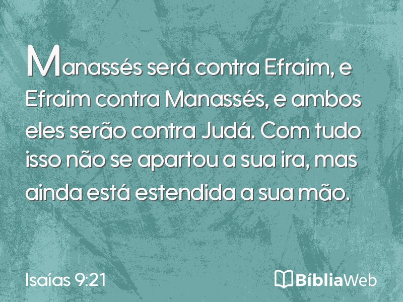 Isaías 9:21 em imagem para compartilhar