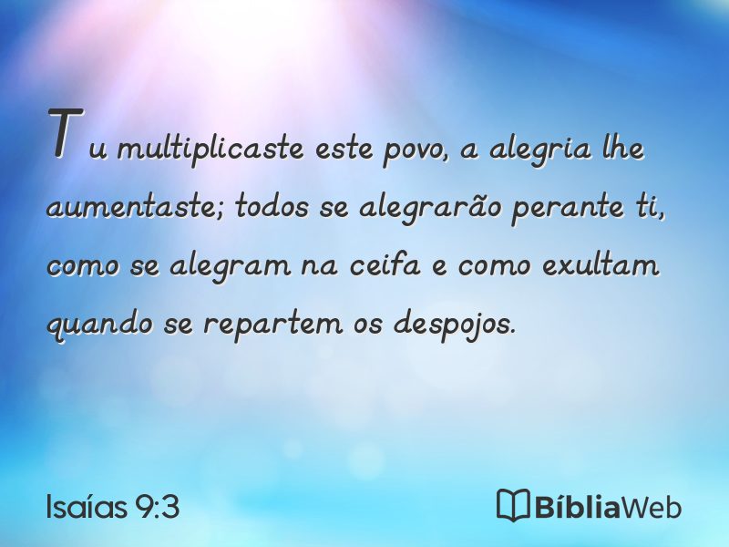 Isaías 9:3 em imagem para compartilhar