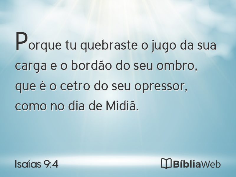 Isaías 9:4 em imagem para compartilhar