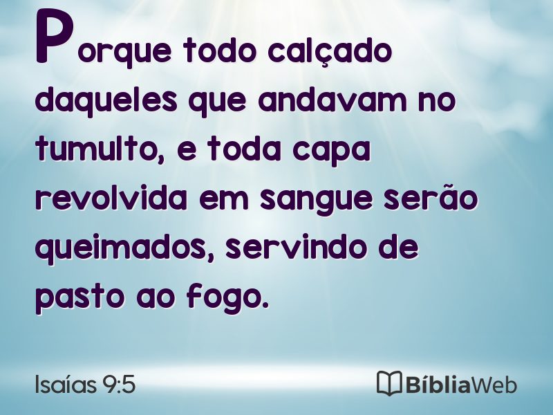 Isaías 9:5 em imagem para compartilhar