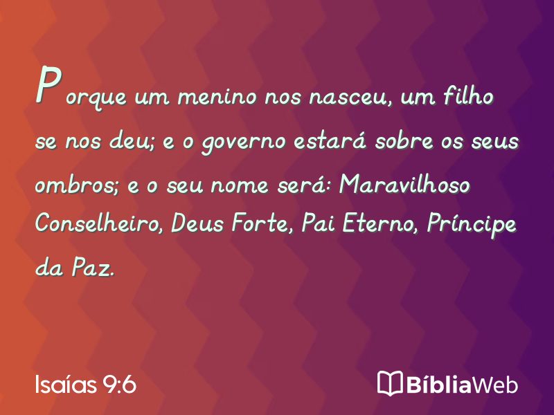 Isaías 9:6 em imagem para compartilhar