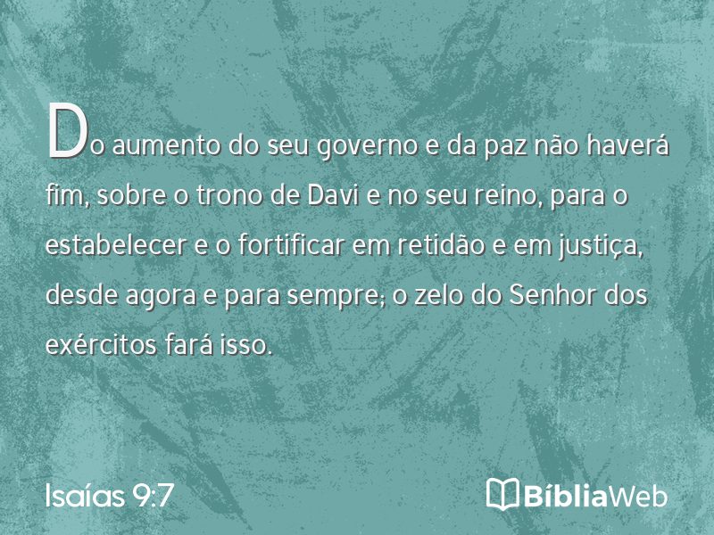 Isaías 9:7 em imagem para compartilhar
