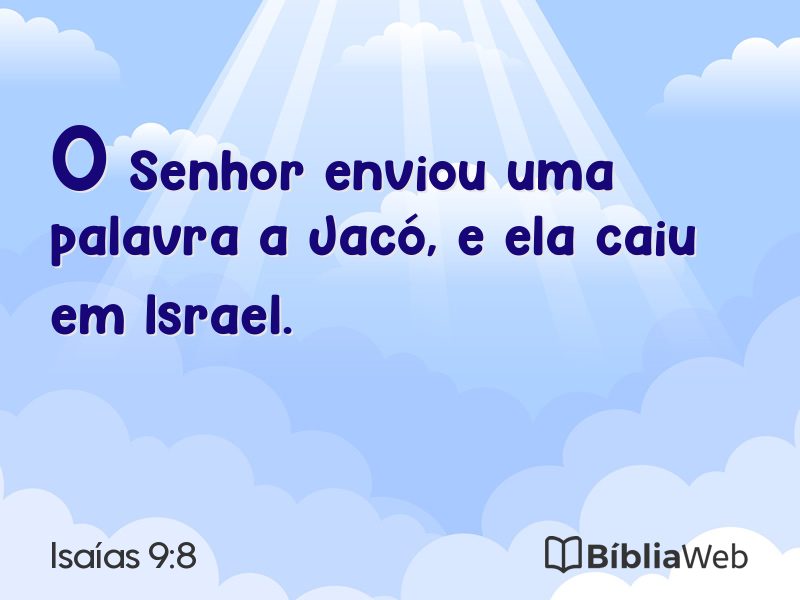 Isaías 9:8 em imagem para compartilhar