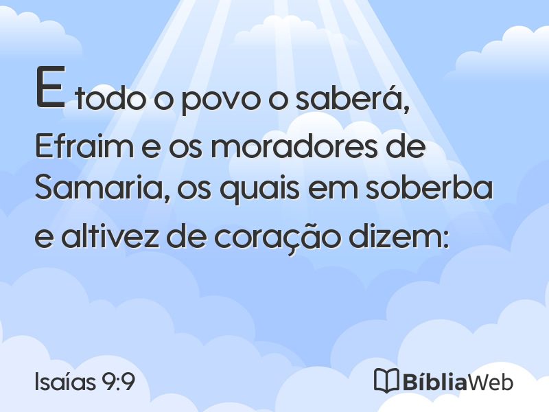 Isaías 9:9 em imagem para compartilhar
