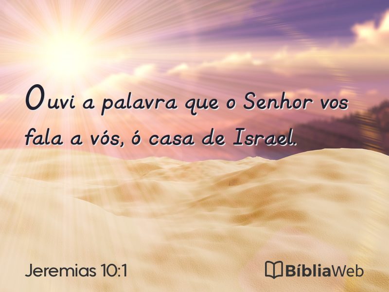 Jeremias 10:1 em imagem para compartilhar