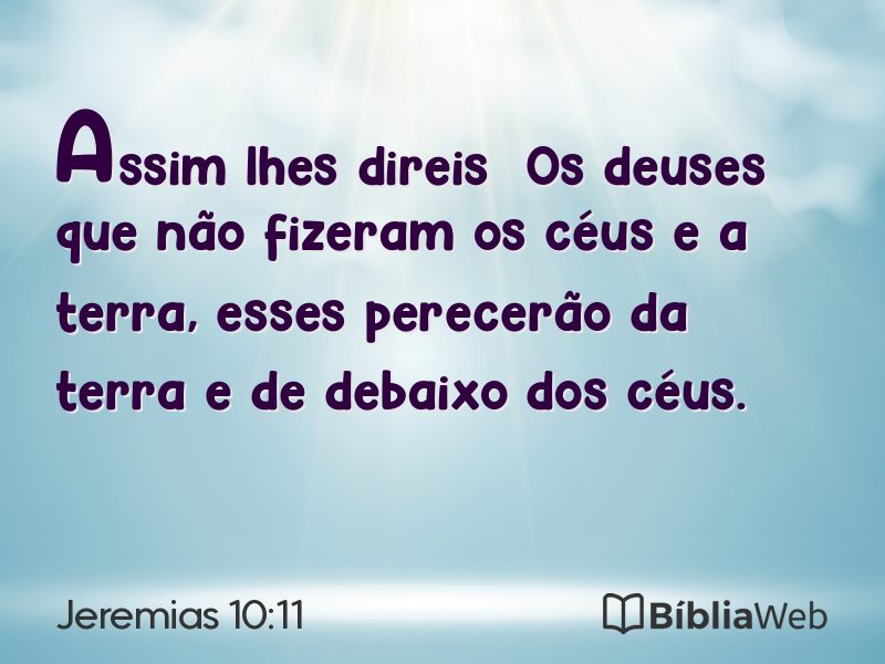 Jeremias 10:11 em imagem para compartilhar