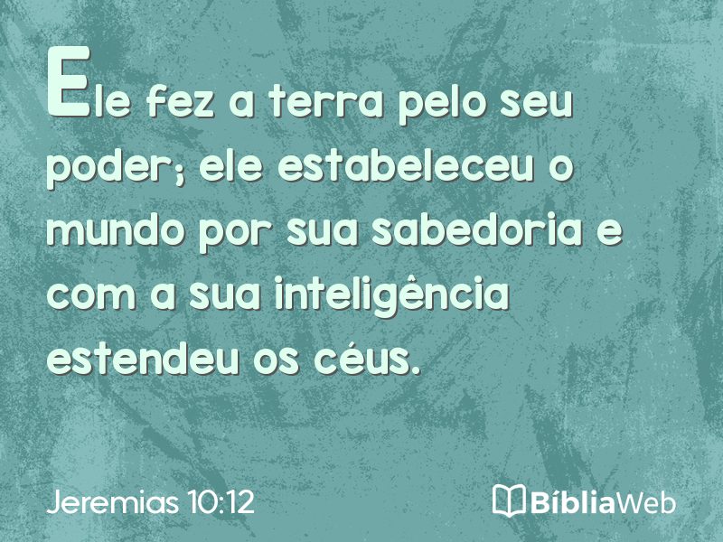 Jeremias 10:12 em imagem para compartilhar