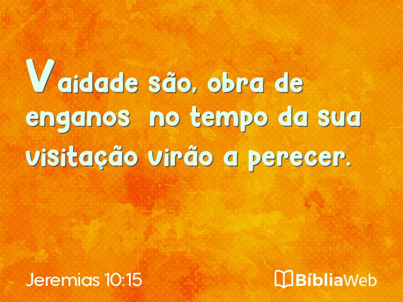 Jeremias 10:15 em imagem para compartilhar