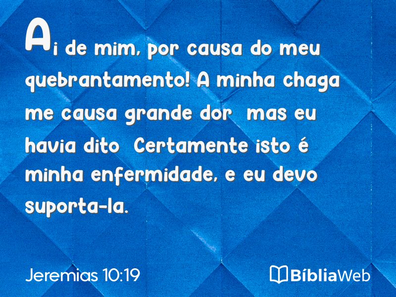Jeremias 10:19 em imagem para compartilhar