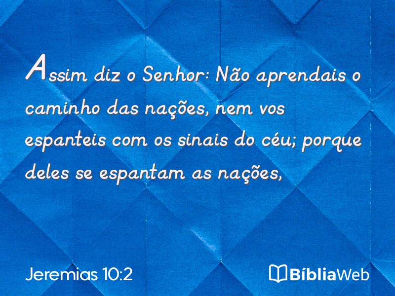 Jeremias 10:2 em imagem para compartilhar