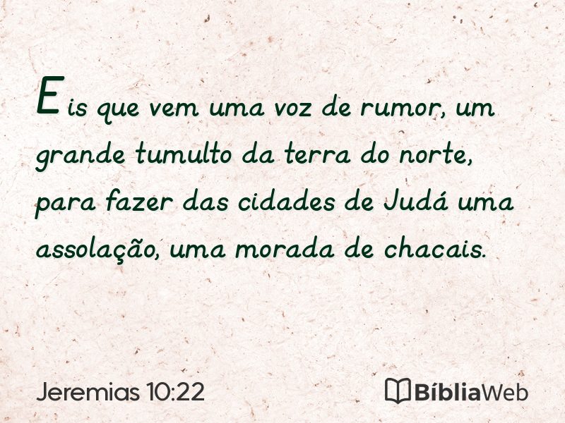 Jeremias 10:22 em imagem para compartilhar