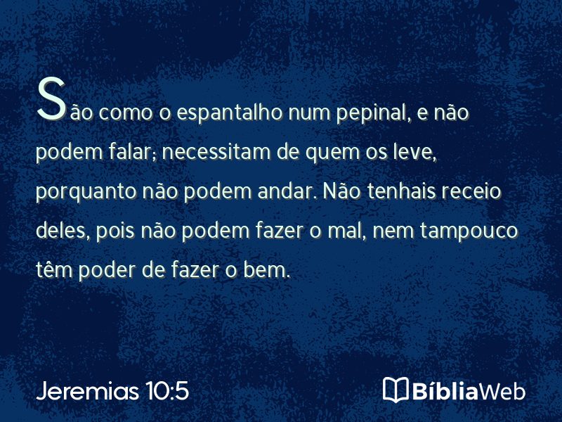 Jeremias 10:5 em imagem para compartilhar