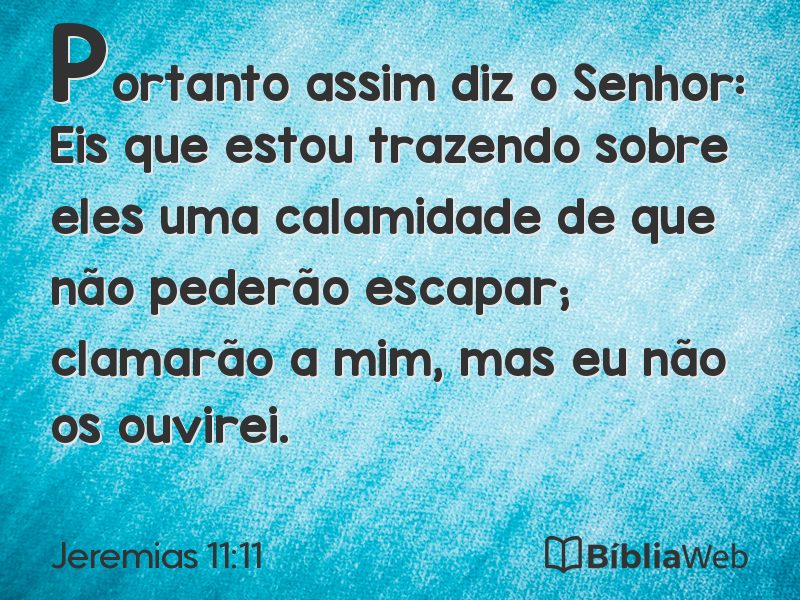 Jeremias 11:11 em imagem para compartilhar