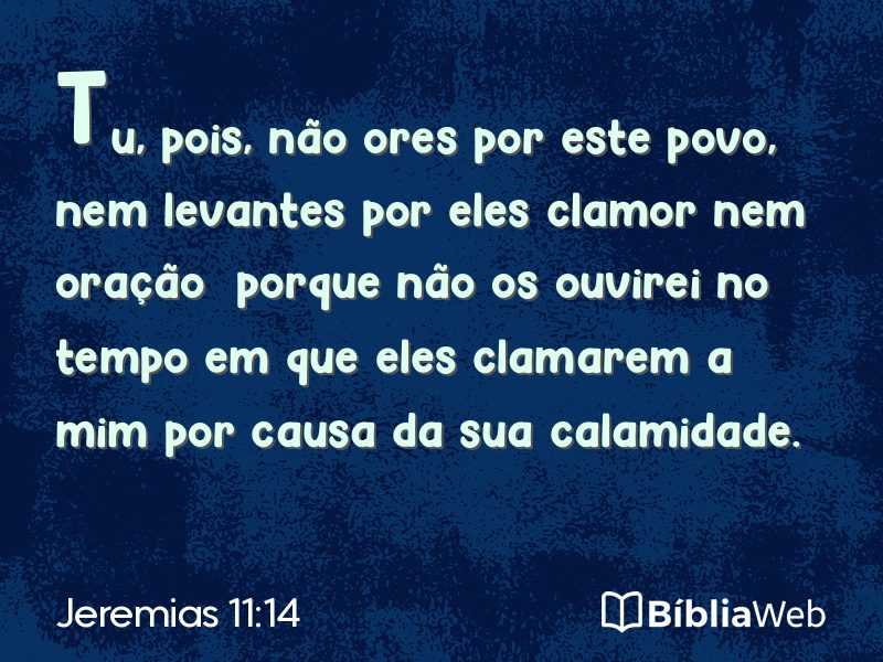 Jeremias 11:14 em imagem para compartilhar