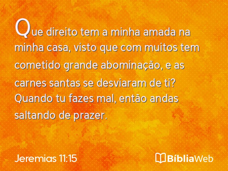 Jeremias 11:15 em imagem para compartilhar