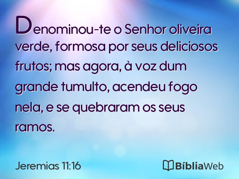 Jeremias 11:16 em imagem para compartilhar