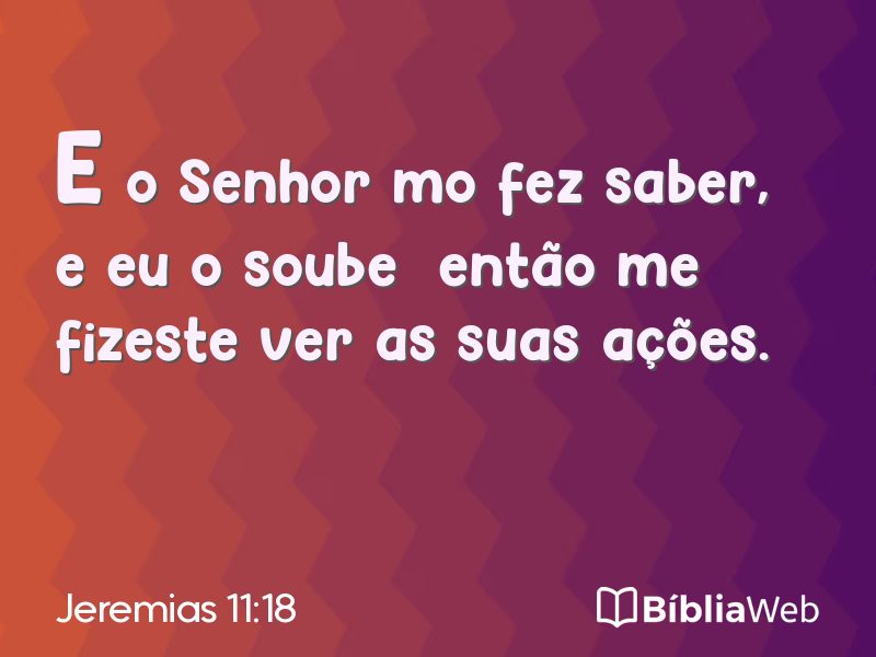 Jeremias 11:18 em imagem para compartilhar